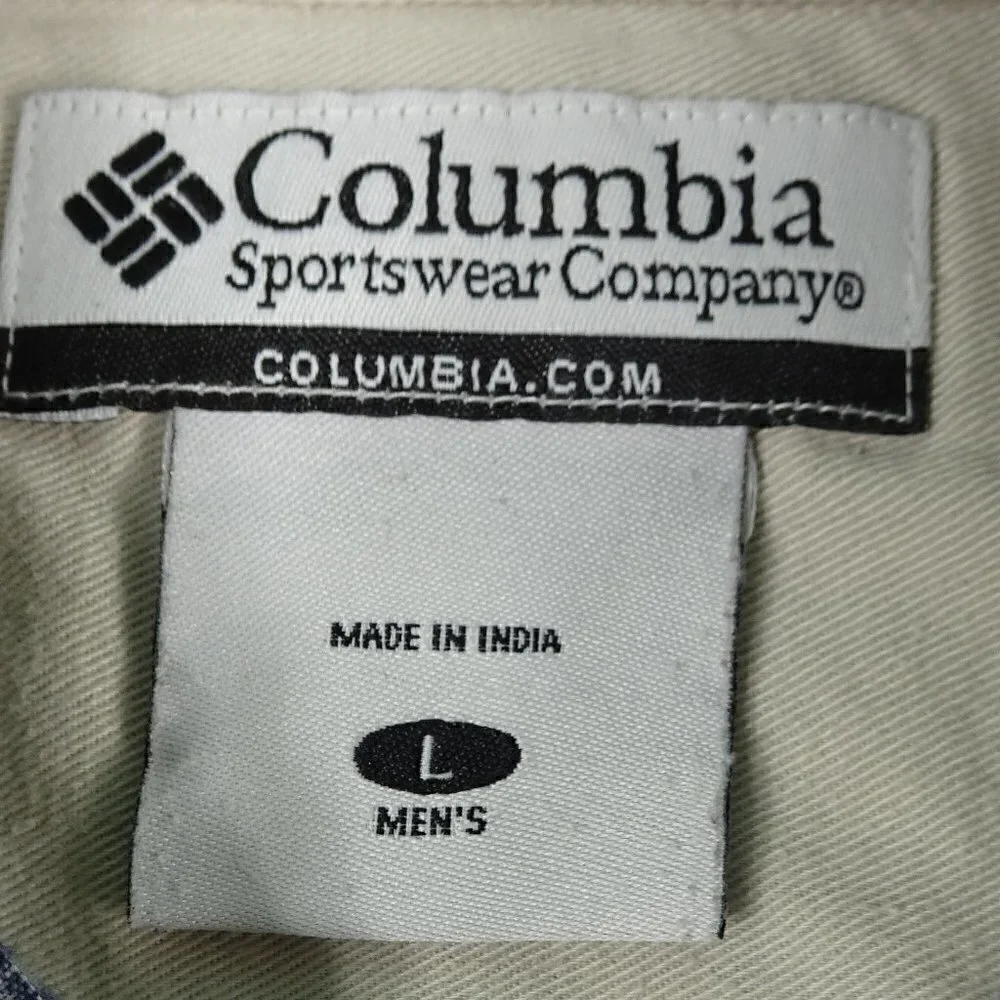 Columbia Button Down Blue Shirt Large